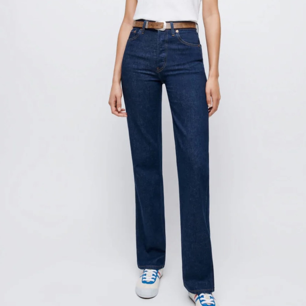 Re/done comfort stretch high rise loose leg jeans